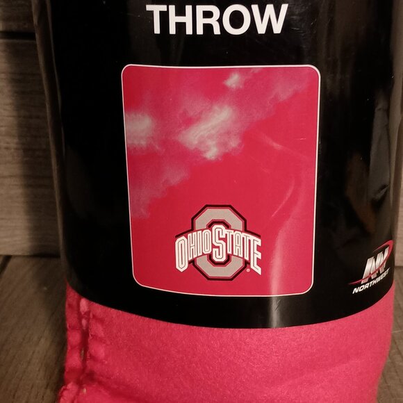 Ohio State Buckeye Fleece Throw Blanket 50"x60" Brand New by Northwest Co - Picture 2 of 8